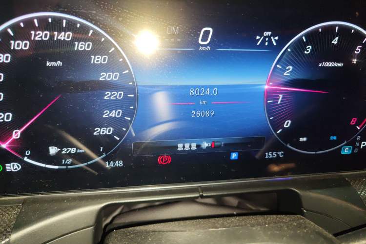 Used Mercedes-Benz C-Class 2024 C 260 L Sport Edition Odometer Close Up