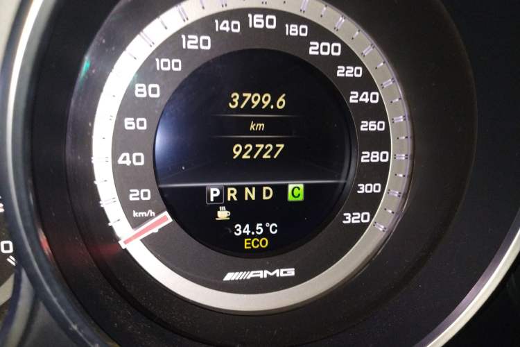 Used Mercedes-Benz CLS AMG 2012 AMG CLS 63 Odometer Close Up