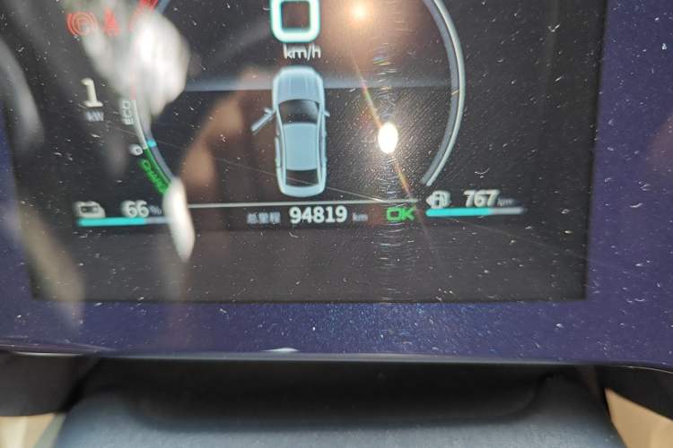 Used BYD Qin PLUS 2021 DM-i 120KM Prestige Model Odometer Close Up