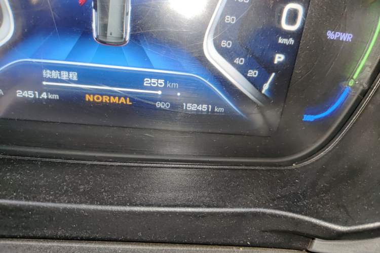 Used Dayun Yuehu 2021 32.85 kWh Two-Wheel-Drive Sprite Version Odometer Close Up