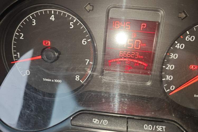 Used Volkswagen Polo 2013 1.6L Automatic Luxury Edition Odometer Close Up