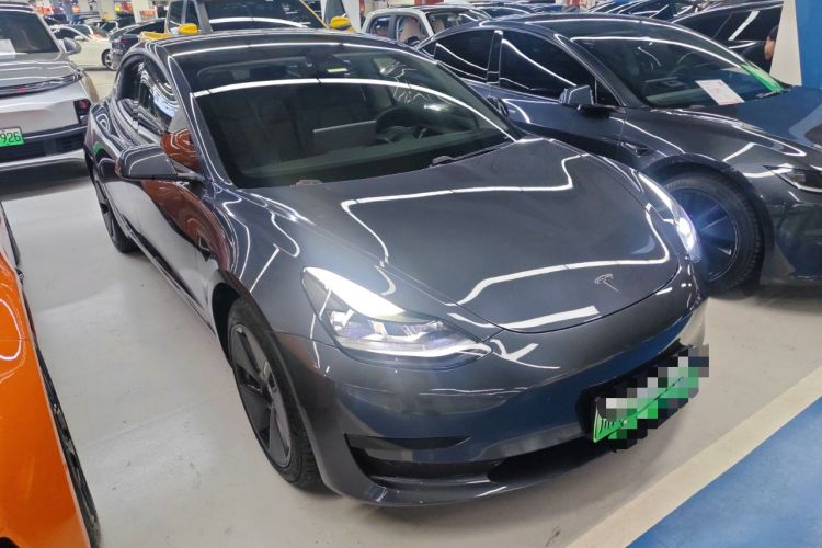 Used Tesla Model 3 2021 Standard Range Rear-Drive Upgraded Version Front Right 45 Deg