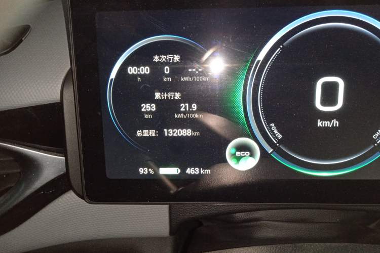 Used AION V 2022 Plus 70 Executive Edition Lithium Iron Phosphate Odometer Close Up