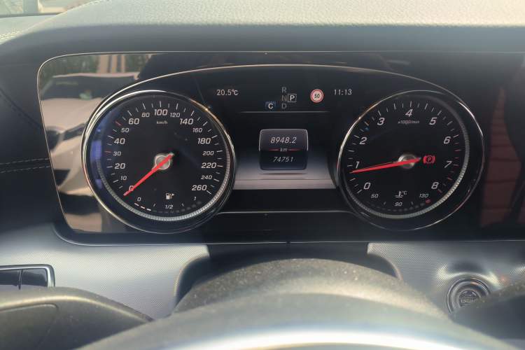 Used Mercedes-Benz E-Class 2017 E 300 Coupe Odometer Close Up