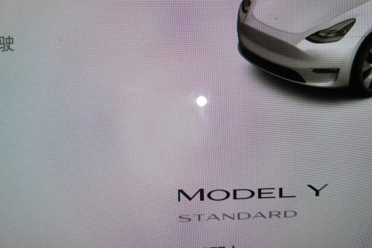 Used Tesla Model Y 2021 Standard Range Rear-Wheel Drive Version Odometer Close Up