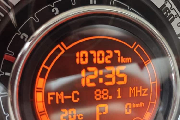 Used Fiat 500 2011 1.4L Deluxe Edition Odometer Close Up