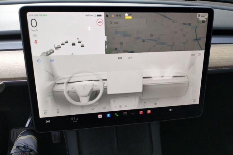 Used Tesla Model Y 2021 Long-Range All-Wheel-Drive Version 3D7 Audio And AC Panel