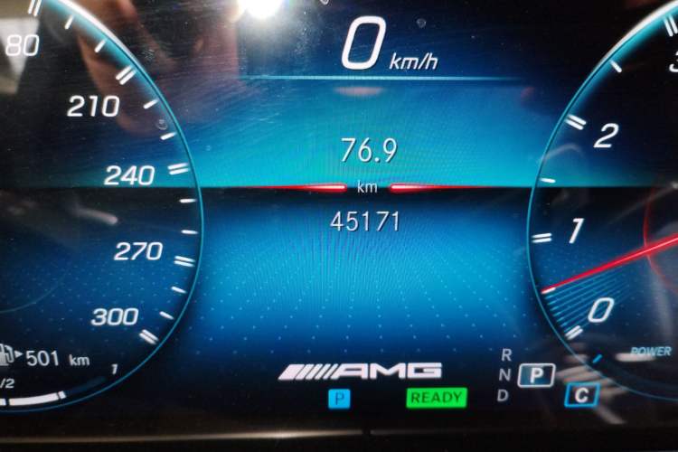 Used Mercedes-Benz AMG GT 2023 AMG GT 50 4MATIC+ Four-Door Coupe Odometer Close Up