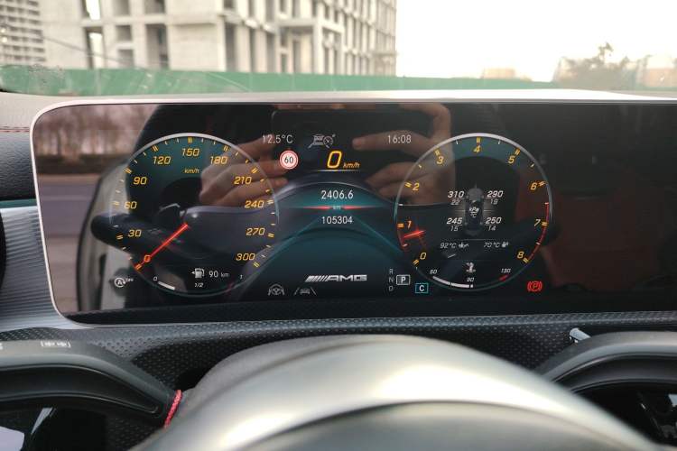 Used Mercedes-Benz A AMG 2019 AMG A 35 L 4MATIC Odometer Close Up