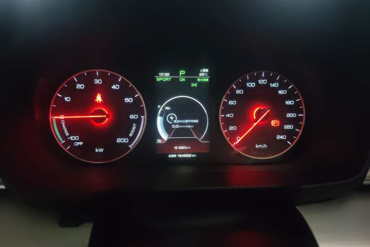 Used BYD Qin New Energy 2019 High-Range Deluxe Model Odometer Close Up