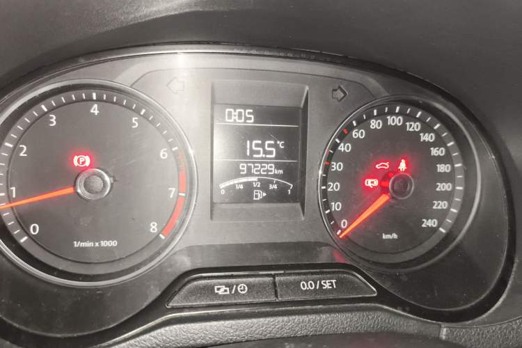 Used Volkswagen Polo 2014 1.4L Manual Comfort Edition Odometer Close Up