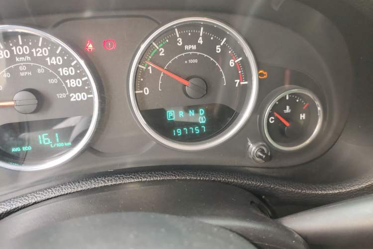 Used Jeep Wrangler 2011 3.8L Sahara Four-Door Edition Odometer Close Up