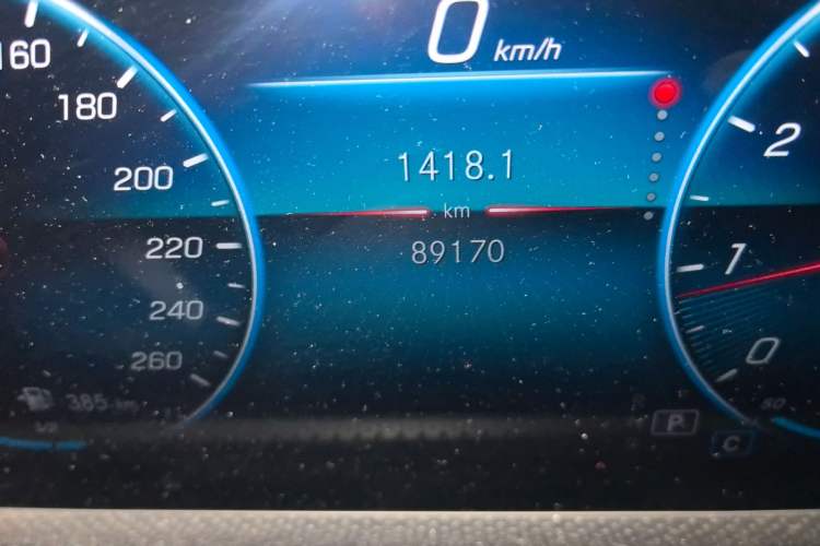 Used Mercedes-Benz A-Class 2020 Second Facelift A 180 L Sport Sedan Odometer Close Up