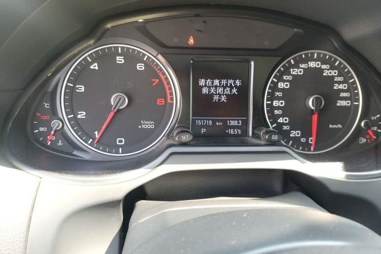 Used Audi Q5 2017 Plus 40 TFSI Technology Model Odometer Close Up