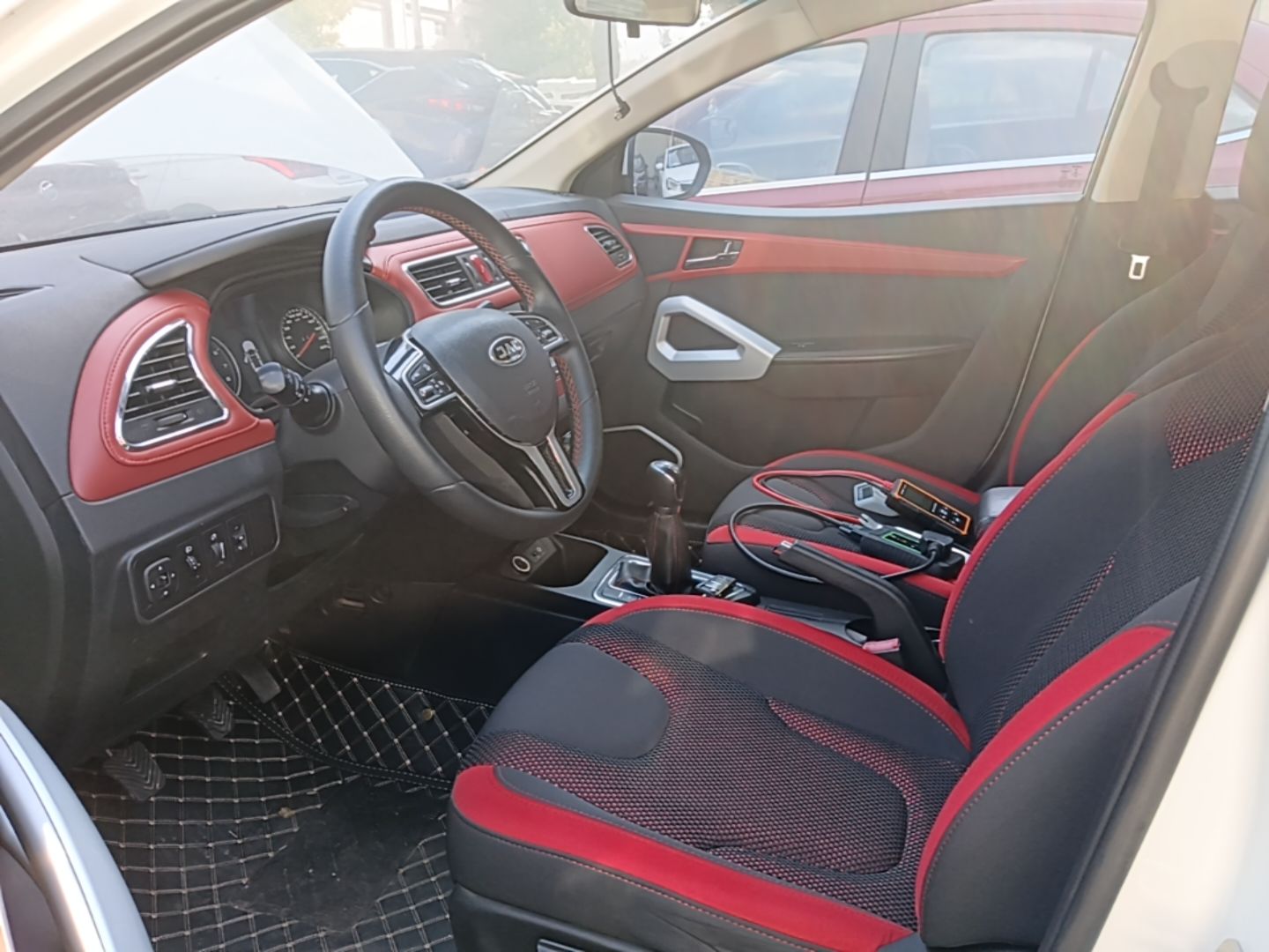 Vordere Reihe im Auto
