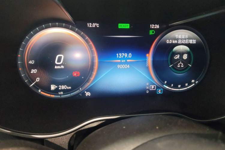 Used Mercedes-Benz C-Class 2020 C 260 L Sport Edition Odometer Close Up