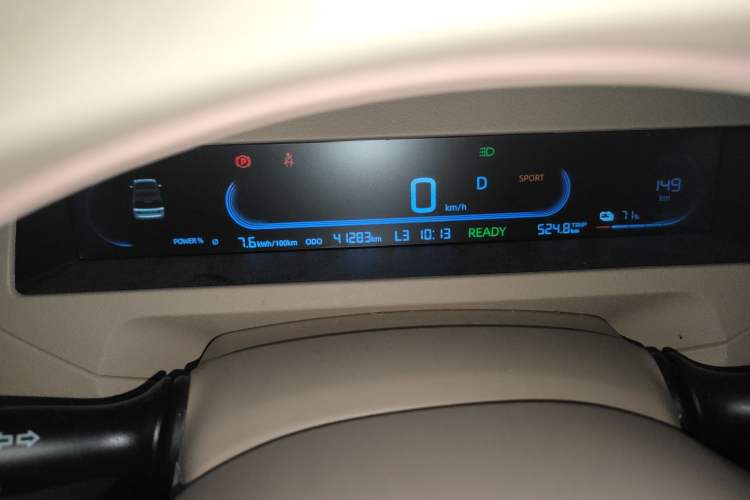 Used Geely Galaxy Panda 2023 Panda Mini 200km Endurance Bear Odometer Close Up