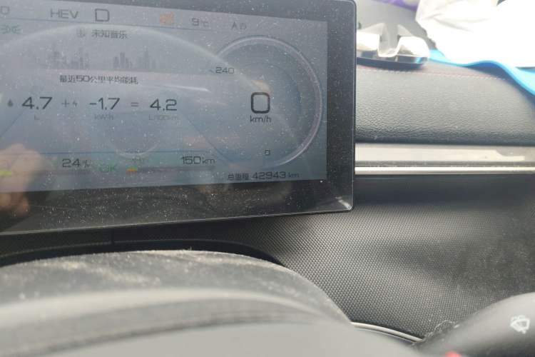 Used BYD Destroyer 05 2022 DM-i 120KM Prestige Model Odometer Close Up