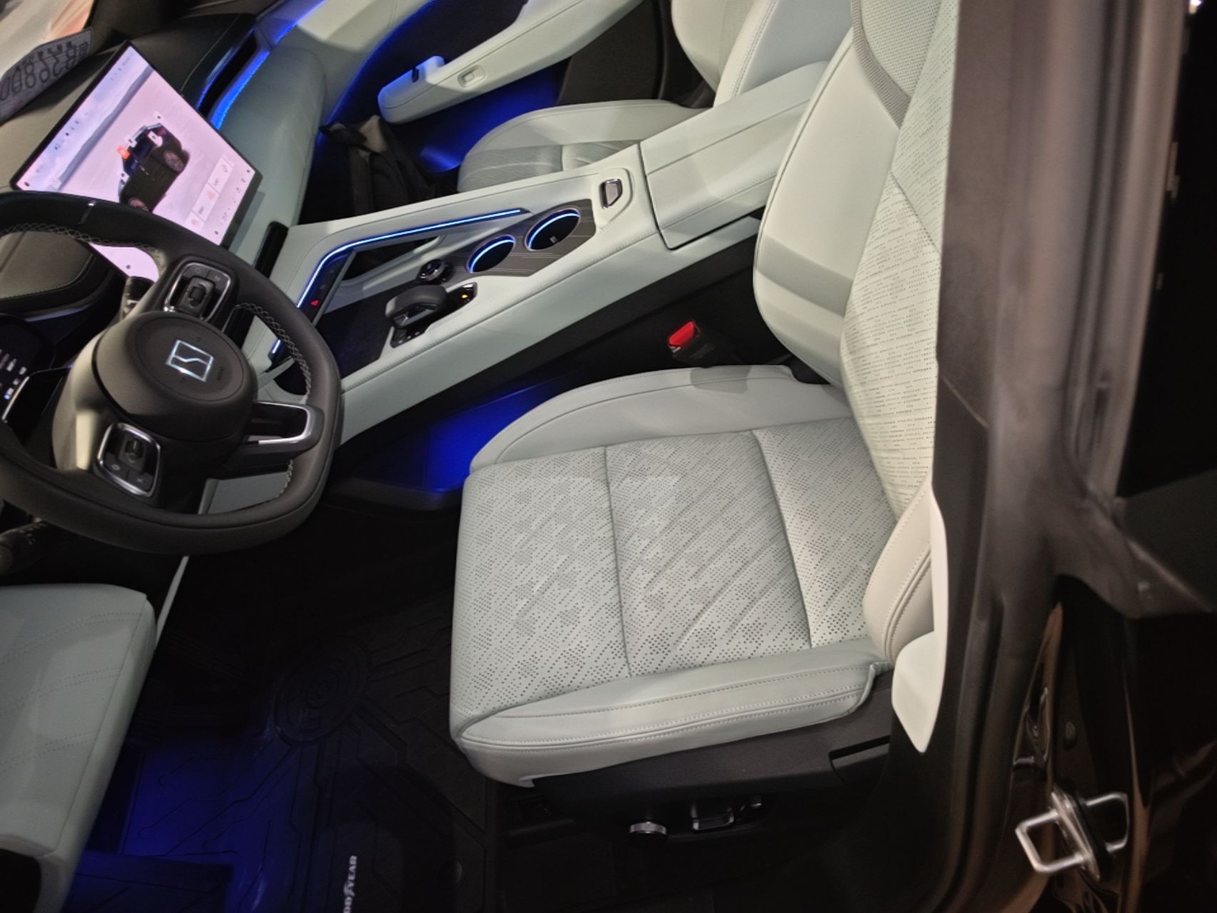 Vordere Reihe im Auto