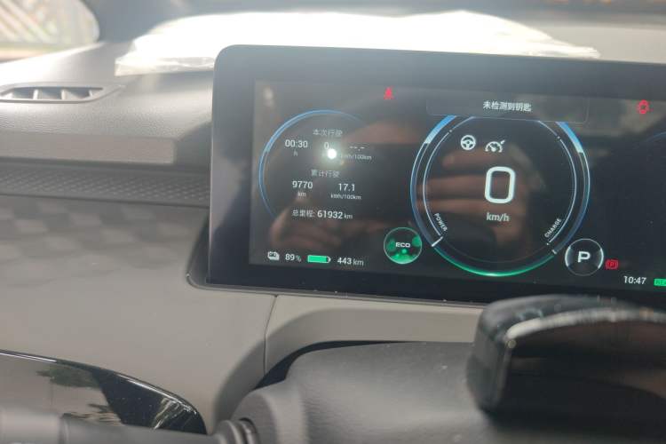 Used AION Y 2021 70 Enjoyment Tech Edition Odometer Close Up