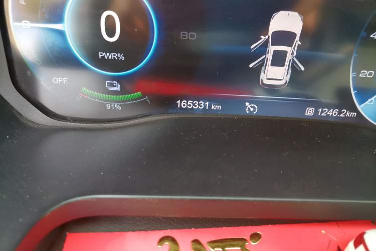 Used Hongqi E-HS3 2019 Zhilian Qiyue Two-Wheel Drive Version Odometer Close Up