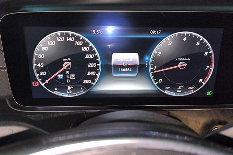 Used Mercedes-Benz E-Class 2017 E 300 L Sporty and Stylish Model Odometer Close Up