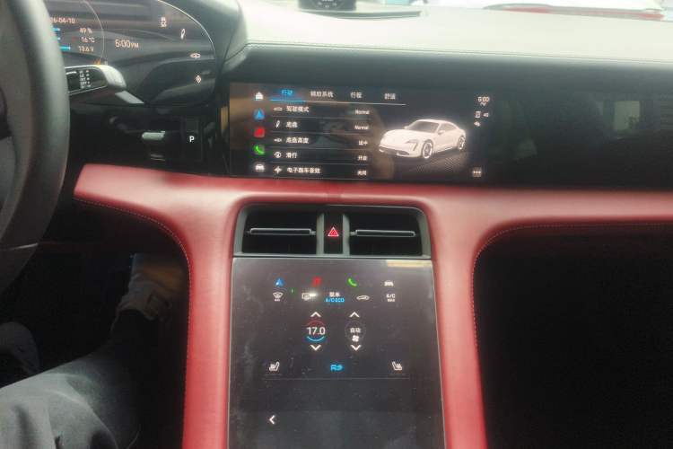 Used Porsche Taycan 2022-Year Updated Taycan Audio And AC Panel