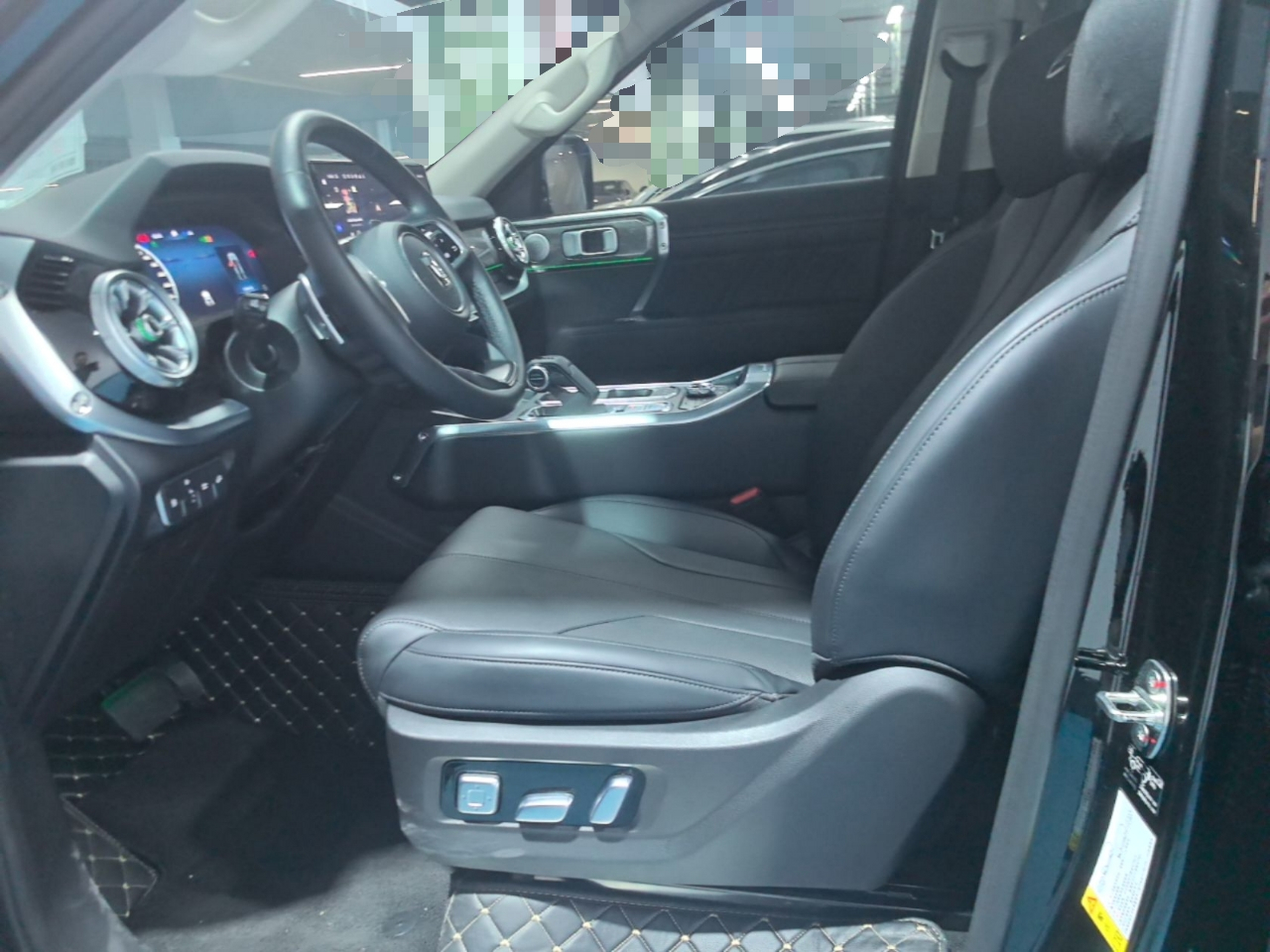 Vordere Reihe im Auto