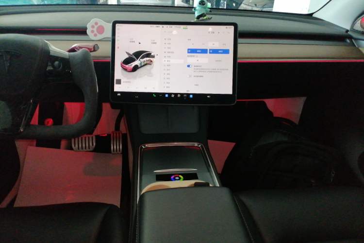 Used Tesla Model Y 2021 Performance High-Performance All-Wheel-Drive Version Audio And AC Panel