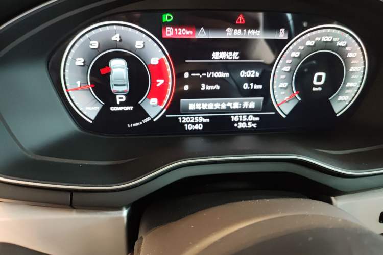 Used Audi A4L 2020 40 TFSI Fashion Dynamic Model Odometer Close Up