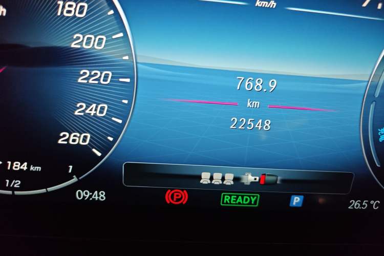 Used Mercedes-Benz C-Class New Energy 2024 C 350 eL Odometer Close Up