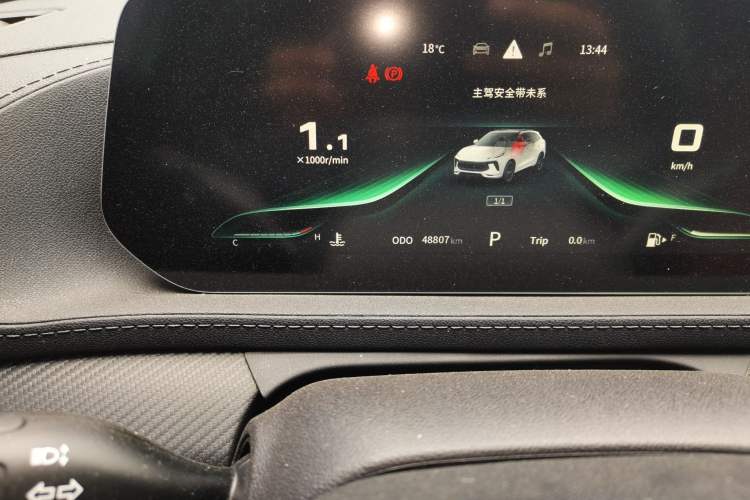 Used FORTHING T5 EVO 2021 1.5TD DCT Starry Edition Odometer Close Up