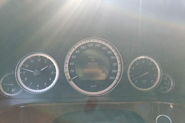 Used Mercedes-Benz E-Class 2011 E 300 L Elegant Model Odometer Close Up