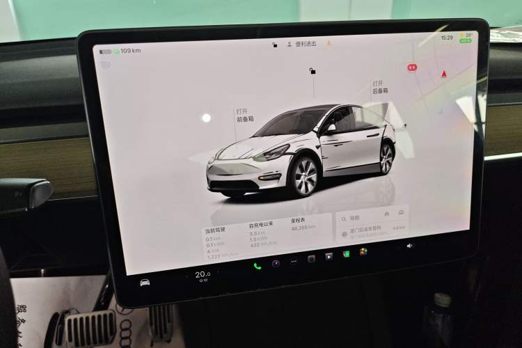 Used Tesla Model Y 2022 Revised Version Rear-Wheel Drive Audio And AC Panel