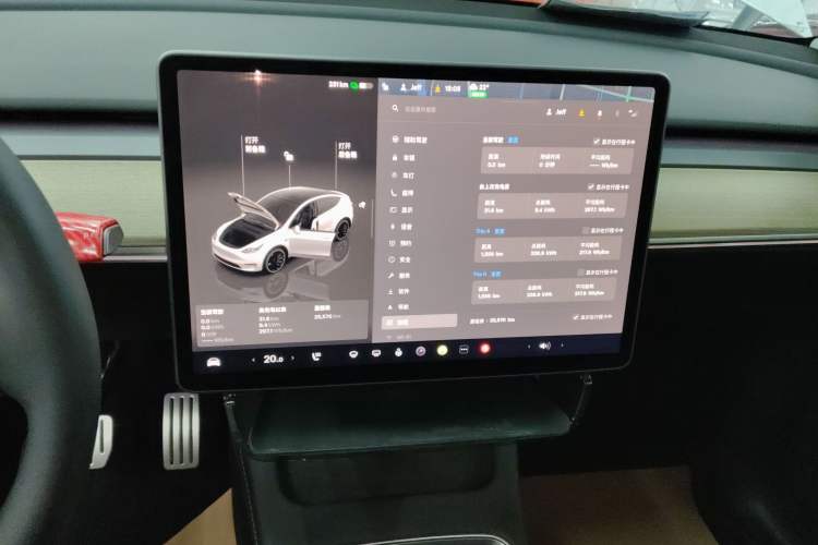 Used Tesla Model Y 2022 Performance High-Performance All-Wheel-Drive Version Audio And AC Panel