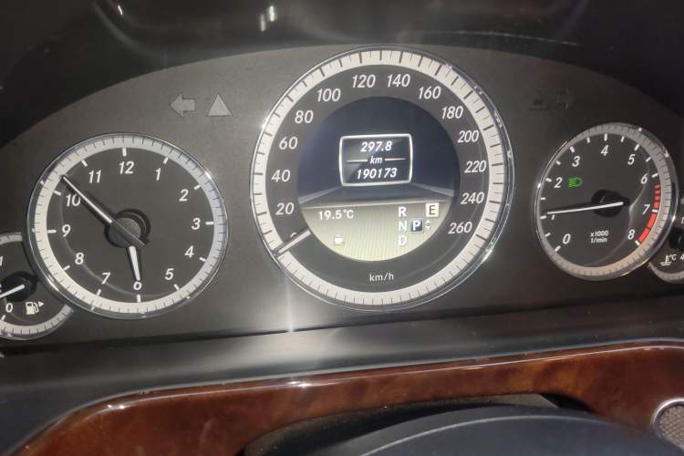 Used Mercedes-Benz E-Class 2012 E 200 L CGI Elegant Model Odometer Close Up