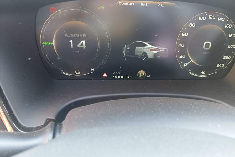 Used Geely Auto Emgrand GT New Energy 2018 1.5T PHEV Yaoxiang Edition Odometer Close Up
