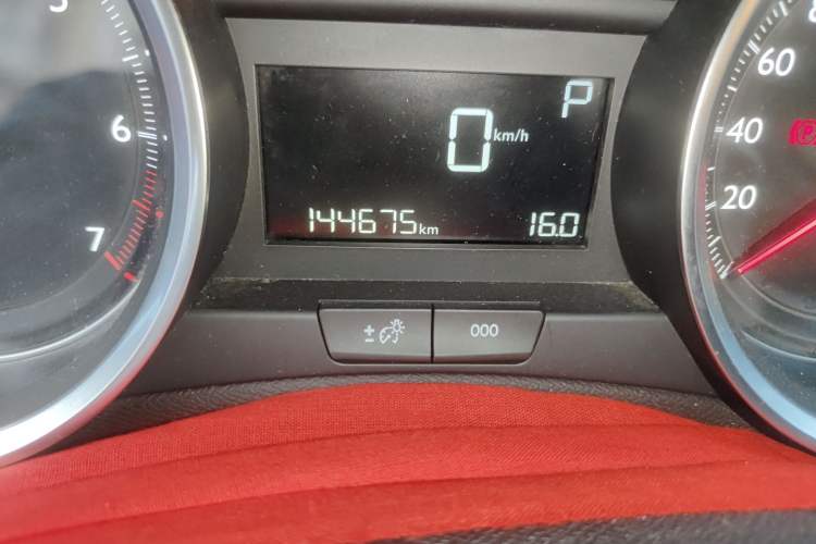 Used Peugeot 408 2016 1.6T Automatic Luxury Edition Odometer Close Up