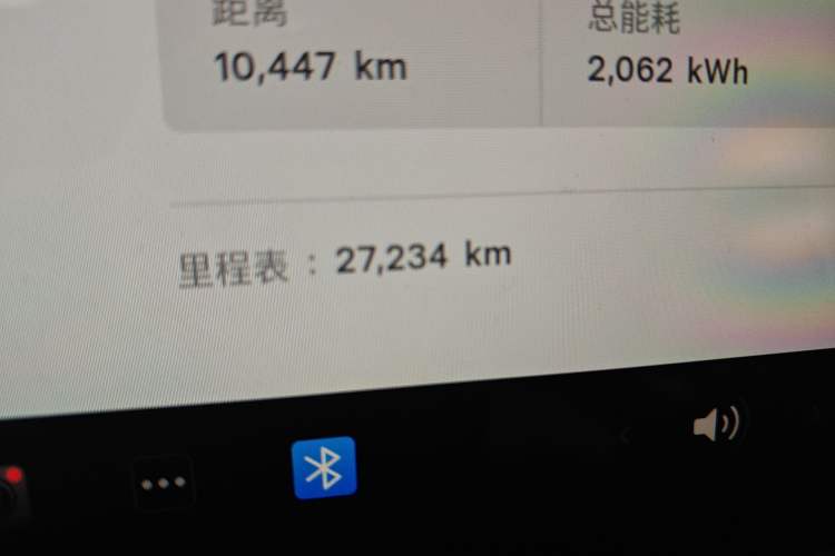 Used Tesla Model Y 2024 Rear-Wheel-Drive Version Odometer Close Up