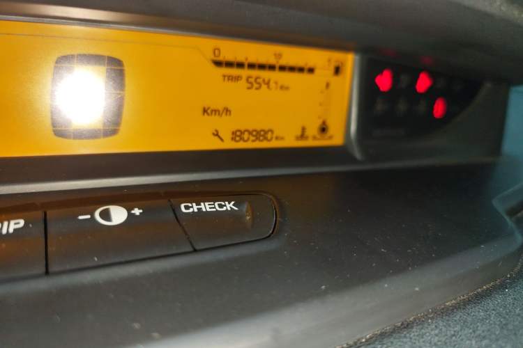 Used Citroen C-Quatre 2013 Sedan 1.6L Automatic Prestige Model Odometer Close Up