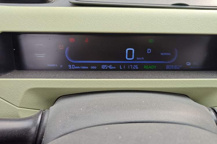 Used Geely Galaxy Panda 2024 Panda Mini 200km Endurance Bear Odometer Close Up