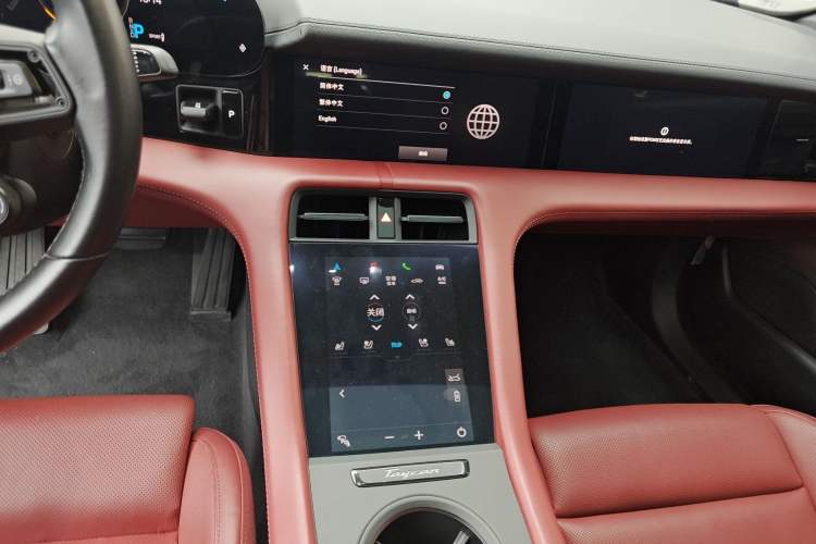 Used Porsche Taycan 2022-Year Updated Taycan Audio And AC Panel