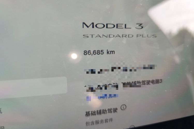 Used Tesla Model 3 2021 Standard Range Rear-Wheel Drive Upgraded Version 3D6 Odometer Close Up