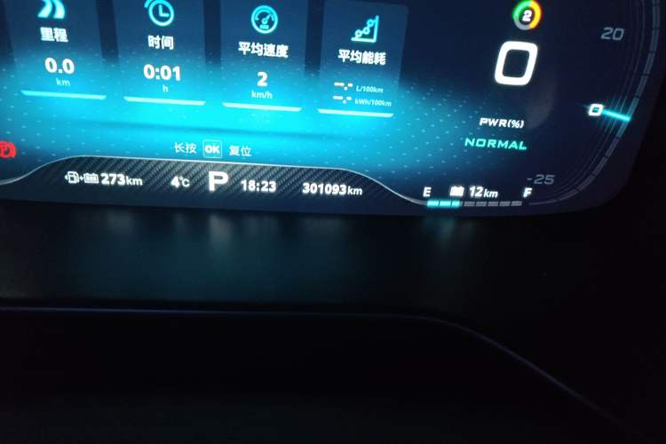 Used MG 6 New Energy 2018 45T E-DRIVE Intelligent Hybrid Premium Internet Edition Odometer Close Up