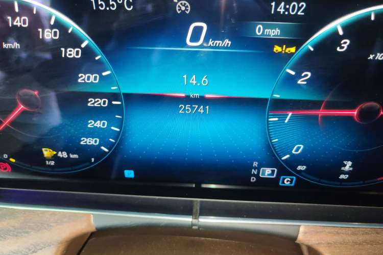 Used Mercedes-Benz E-Class 2023 E 300 L Stylish Model Odometer Close Up