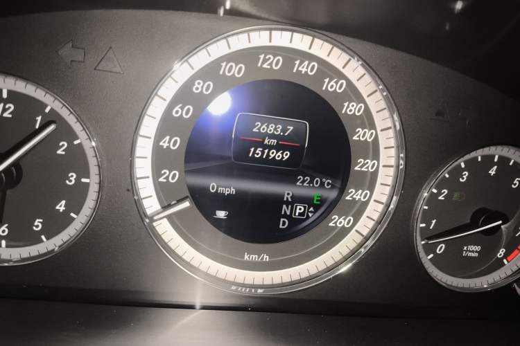 Used Mercedes-Benz E-Class 2013 E 300 L Elegant Model Odometer Close Up