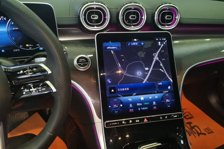 Used Mercedes-Benz C-Class New Energy 2023 C 350 eL Audio And AC Panel