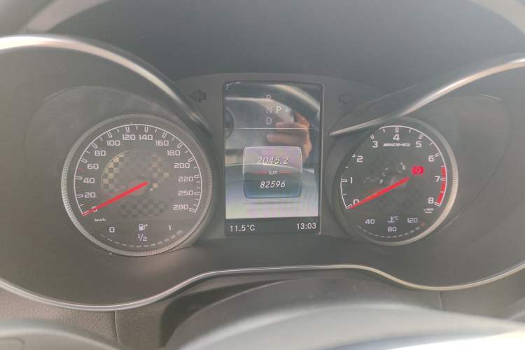 Used Mercedes-Benz GLC AMG 2017 AMG GLC 43 4MATIC Odometer Close Up