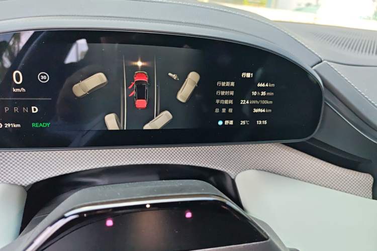 Used Zeekr 001 2024 WE Edition 95 kWh All-Wheel Drive Odometer Close Up