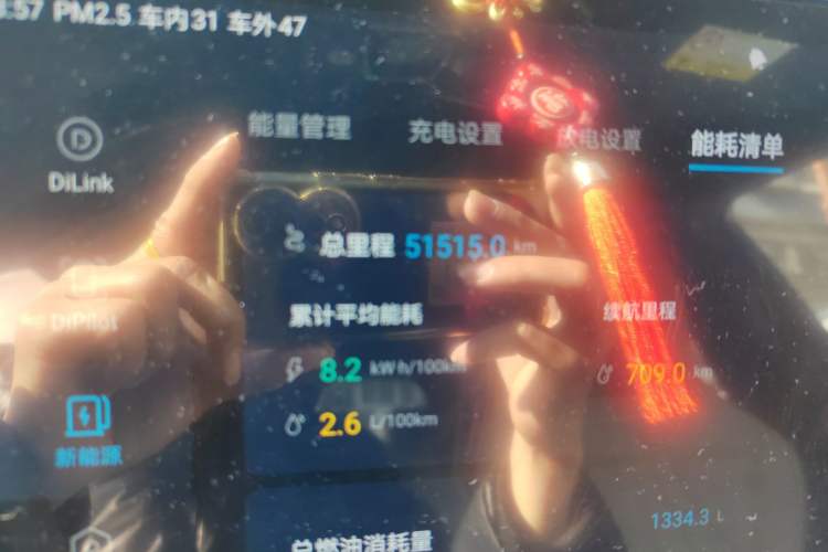 Used BYD Song Pro New Energy 2022 DM-i 110km Flagship Pro Model Odometer Close Up